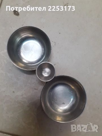 Нерж.купички,тиган,солница, сосиера,сладолед, снимка 3 - Прибори за хранене, готвене и сервиране - 45021593