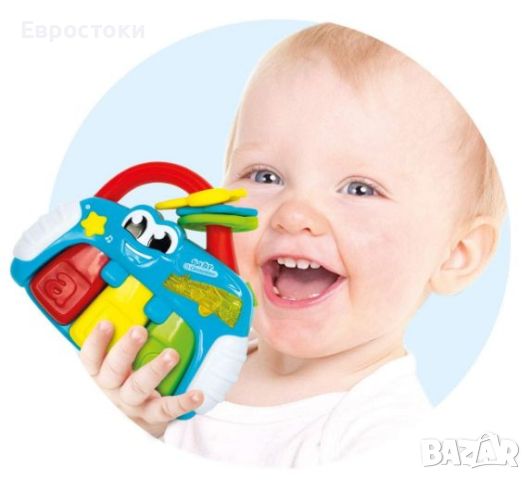 Дрънкалка Baby Clementoni пиано, музикална играчка пиано със звуци, снимка 2 - Музикални играчки - 45919538