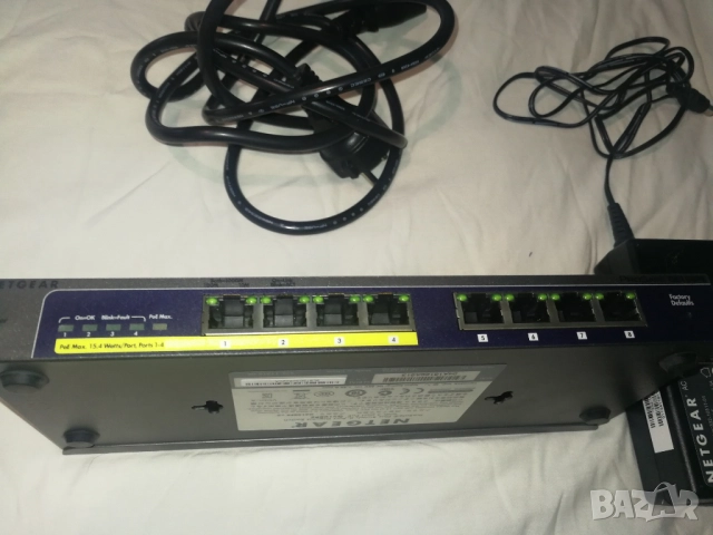 Суич  Gigabit POE switch Netgear  GS108PE, снимка 3 - Суичове - 52559624