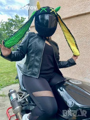 Декоративен Плюшен Калъф За Каска – "Demon Bunny", снимка 3 - Аксесоари и консумативи - 50259194