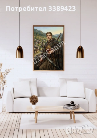 Картина на Васил Левски – Висококачествен печат върху канава 103, снимка 2 - Картини - 54059472