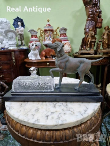 Прекрасна антикварна стара френска метална фигура статуетка , снимка 2 - Антикварни и старинни предмети - 50888501