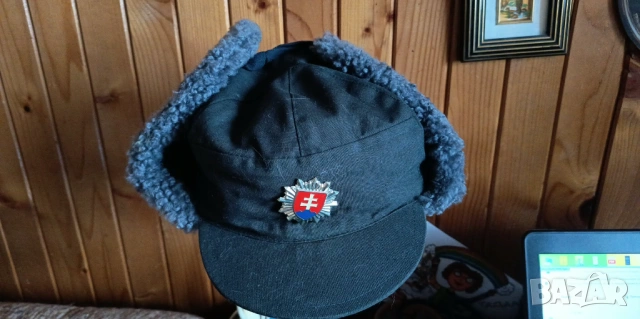 Ушанка, топла зимна шапка словашка армия, снимка 2 - Шапки - 53291978