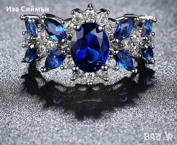 Сребърни пръстени с марказит, рубин, изумруд, сапфири, кристали, аметист, смарагд,, снимка 6 - Пръстени - 34818980