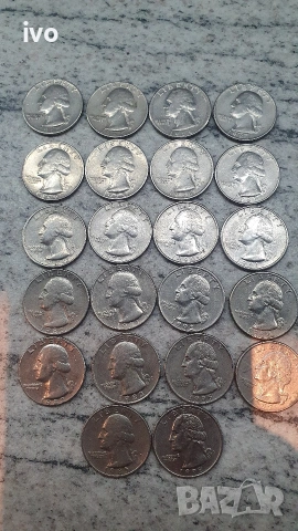 Американски Quarter Dollar раични години ., снимка 2 - Нумизматика и бонистика - 54129302