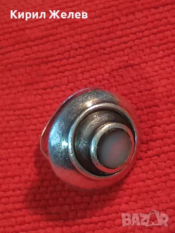 СТАР АРТ НУВО СКЪПОЦЕНЕН СРЕБЪРЕН ПРЪСТЕН СРЕБРО ВИСОКА ПРОБА с ШЛИФОВАН ЛУНЕН КАМЪК 49306, снимка 14 - Антикварни и старинни предмети - 50023473