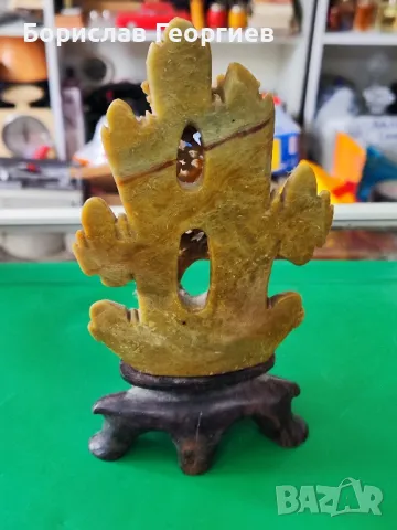 Статуетка цветя от сапунен камък, снимка 5 - Антикварни и старинни предмети - 50204552