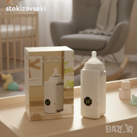 Безжичен подгревател за бебешко шише с дисплей и 6 температурни степени, снимка 2 - Други - 54114055