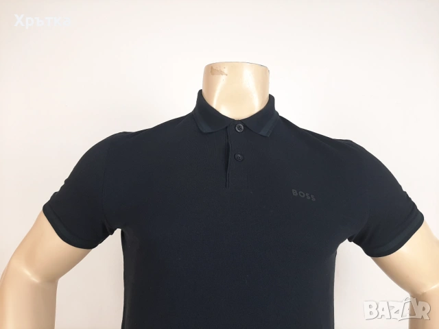Hugo Boss Pio 1 - Оригинална мъжка тениска с яка размер S, снимка 5 - Тениски - 53306324