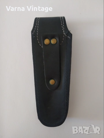 Калъф за сгъваем нож ножка, изработен от дебела естествена кожа, снимка 2 - Ножове - 54132699
