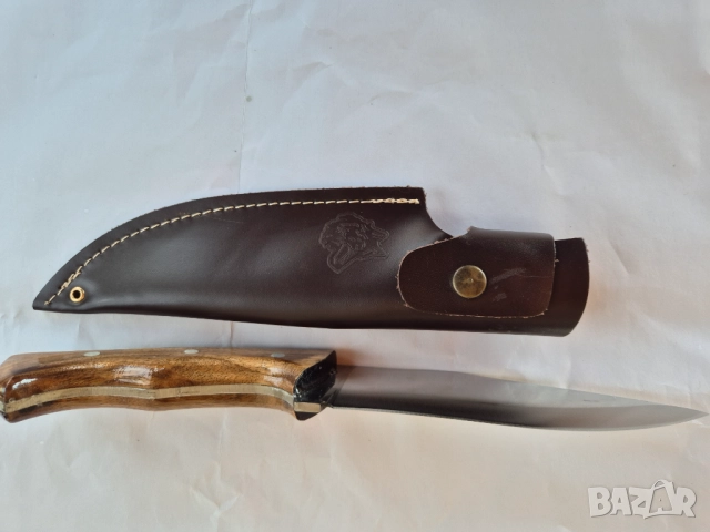 Ловджийски  голям нож с кания, снимка 5 - Ножове - 52278569