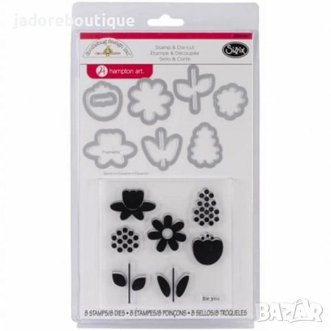 Sizzix Комплекти силиконови печати с щанци за изрязване Различни видове, снимка 6 - Други - 45932153