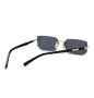 Мъжки черни слънчеви очила без рамки, ретро квадратни слънчеви очила със стилен дизайн, снимка 1 - Слънчеви и диоптрични очила - 45408716