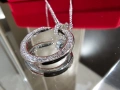 CARTIER Nail Juste un Clou Silver Paved Diamonds Дамско Колие Пирон, снимка 9