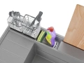 Сив гранитна кухненска мивка Сидни 620-45 Pocket Ergo Multilevel, снимка 3