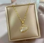 Красиво дамско колие Лебед с кристали , снимка 4