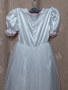 Детска бяла дълга рокля за шаферка / булка /, снимка 4