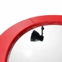 Кръгло огледало за стена в червен цвят, снимка 3