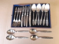 Стари посребрени прибори за хранене - СССР, снимка 1