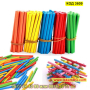 100 броя пръчици за броене в различни цветове - КОД 3609, снимка 2