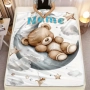 Персонализирано одеало с принт Теди беар , снимка 1
