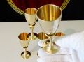 Английски бронзови чаши на столче,лале. , снимка 4