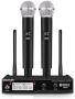 Нова Двойна VHF Система за Микрофони с Ясен Звук до 80м за караоке, снимка 1 - Микрофони - 45643077