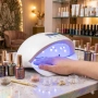 Професионална UV лампа 50 W двуцветна светодиодна лампа за нокти Gel Polish Lampa Nail Auto Timer, снимка 2