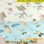 Двулицево детско килимче за игра - сърнички и панди от мека XPE пяна - КОД 3886 ПАНДИ И СЪРНИЧКИ