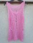Розова плажна рокля мрежа , снимка 1 - Рокли - 45928231