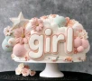 girl момиче декориран надпис силиконов молд форма фондан шоколад гипс декор, снимка 2