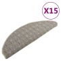vidaXL Постелки за стъпала, 15 бр, сиви, 65x21x4 см（SKU:149884
