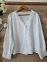 Бяла блуза памучна материя с дантела , снимка 5