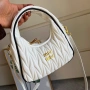 Miu Miu Дамска Бяла Кожена Чанта С Кутия И Торбичка На Марката Миу Миу Код 66Btq3, снимка 3