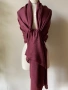 Голям Шал в цвят бордо Bruuns bazaar 50 % вълна и 50 % коприна, снимка 2