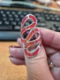 сребърен пръстен с корал, снимка 3