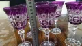 кристални чаши цветен лилав кристал , снимка 4