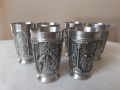 Комплект Немски чаши за ракия от калай Antik *  Vintage