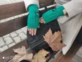Handmade дамски ръкавици без пръсти с лого, снимка 12