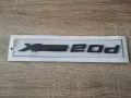 черен надпис BMW Xdrive 20d, снимка 2