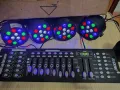 Комплект 4+1 (НОВИ) DMX 512 LED PAR(mini) 12x3w+Контролер , снимка 1