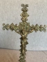 месингов настолен кръст разпятие , снимка 3