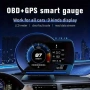 Автомобилен Head-Up дисплей с OBD2 и GPS, хоризонтален екран със скоростомер, снимка 2