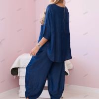 Дамски памучен комплект блуза + панталон, 2цвята , снимка 4 - Комплекти - 45946321