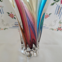 Антикварна кристална ваза Art Glass Sommerso Sanyu Япония , снимка 11 - Други ценни предмети - 45036670