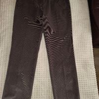 Елегантен мъжки панталон от тъмнокафяво кадифе - номер 46, снимка 3 - Панталони - 45267084