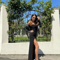 Секси дълга рокля с цепка в черен цвят, снимка 4 - Рокли - 44430229
