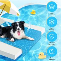 Nobleza Охлаждаща подложка за кучета, M 65x50 см, нетоксичен гел, устойчива на надраскване, синя, снимка 2 - За кучета - 45782614