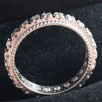 Дамски златен 14к пръстен с 23 броя брилянти-тотал 0.75 карата , снимка 1 - Пръстени - 45117353