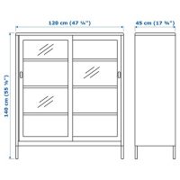 IDÅSEN Нов шкаф с плъзгащи се стъклени врати от Икеа / Ikea, снимка 4 - Шкафове - 45070025